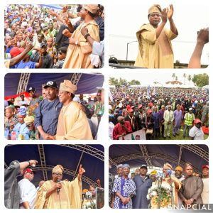 [PHOTOS]: Oseni Declares For Oyo South Amid Massive Crowd